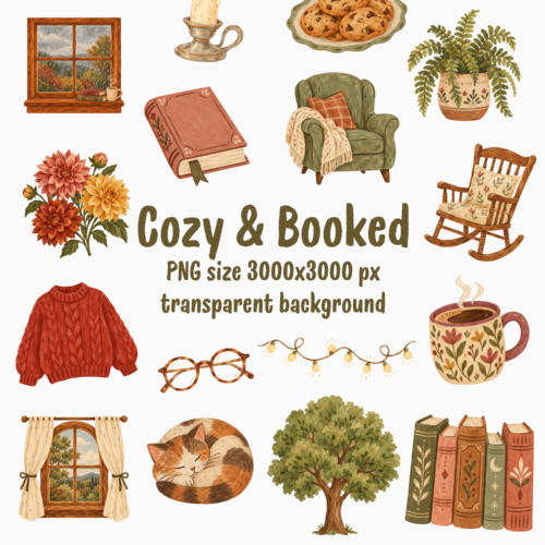 Cozy and Booked Clipart